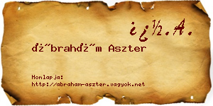 Ábrahám Aszter névjegykártya